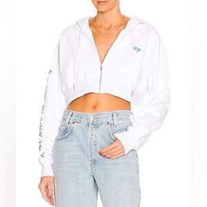 The Mayfair Group White Cropped Jacket Treating Humans Like Humans XS